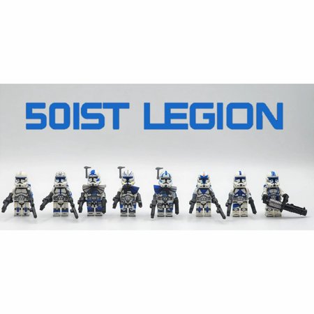 GoGoMallStore 8PCS Clone Troopers Minifigure Set – 501st Legion Tup, Fives, Dogma& More, DIY Brick Toy for Star Wars Fans