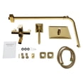 thumbnail image 5 of Shower Faucet System Set Rainfall Shower Head W/ Handheld Spray Mixer Tap Brass, 5 of 14