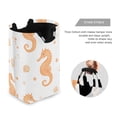 thumbnail image 3 of Yayeee Freestanding Laundry Hamper with Handle Collapsible Large Storage Basket for Clothes, White Seahorse, 3 of 7