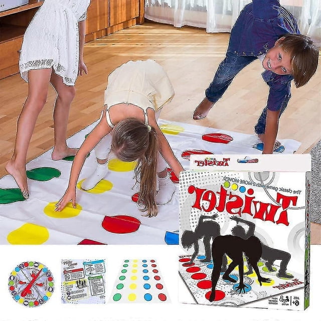 Tapete de juego clásico Twister para fiestas, juego de mesa interactivo multijugador para padres e hijos.