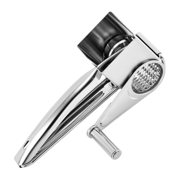 Stainless Steel Rotary Cheese Grater Handheld with Handle for Kitchen Cooking Vegetable Cheese Shredding