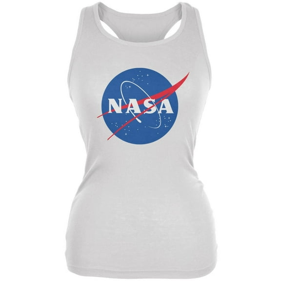 NASA Logo White Juniors Soft Tank Top - X-Large