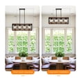 thumbnail image 4 of GDF Studio 4-Light Farmhouse Rectangle Ceiling Light, Chandelier with Adjustable Height, Matte Black, 4 of 8