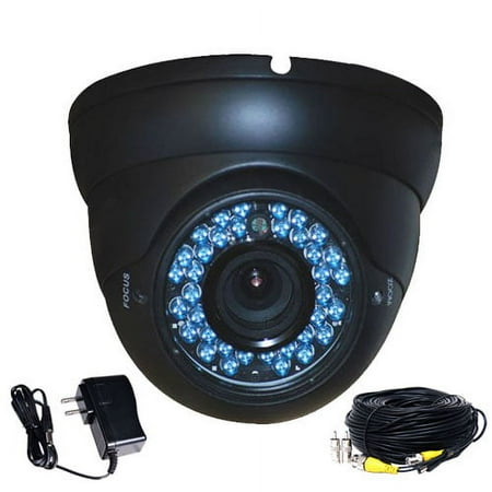 VideoSecu Outdoor Weatherproof Infrared Day Night Vision Security Camera 36 LEDs 4-9mm Varifocal Lens CCD with Power Supply and Cable 1O9 price history on PriceWatchPro