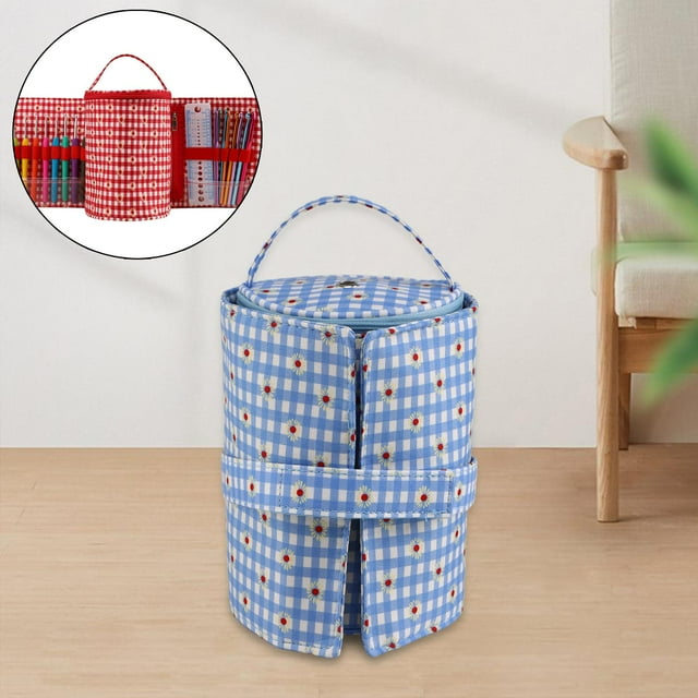 Bolsa de mano tejida Macarena Bolsa de almacenamiento de hilo Azul
