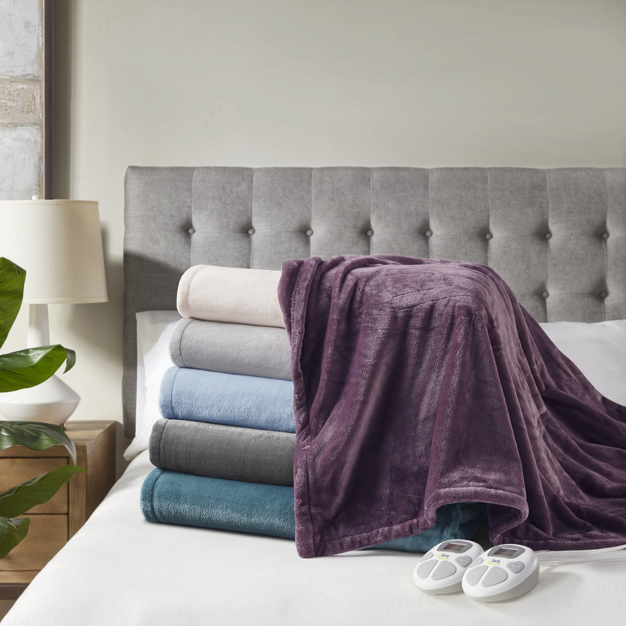Serta Polyester and Cotton Microlight Heated Blanket ST54-0130