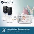 thumbnail image 3 of Motorola Baby Monitor VM75 - Video interior con 2 cámaras, 480x272p, alcance de 1000 pies, pantalla inalámbrica de 2.4 GHz de 5", audio bidireccional, panorámica remota, inclinación digital, zoom, tem, 3 of 5