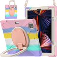 thumbnail image 2 of Funda con soporte de anillo ajustable para iPad de 9,7 pulgadas (2018) con correa para el hombro, gran soporte de anillo ajustable, protección contra golpes., 2 of 5