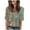 Green, variant on Teissuly 2024 Women's Fashion Tees Casual V-neck Loose Cute T Shirt 1/2 Sleeve Ladies Top