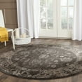thumbnail image 2 of SAFAVIEH Vintage Jaxon Bordered Area Rug, Soft Anthracite, 6' x 6' Round, 2 of 8