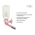 thumbnail image 3 of Choco Nose Patented Large Dog No-Drip Water Bottle/Feeder ONLY for Large Size Dogs Over 50 lbs - for Wire Cages, Crates or Kennels. 16 oz. X-Large Nozzle 22mm, Pink (C570), 3 of 5