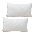 thumbnail image 1 of 2 piezas Funda de almohada rectangular simple de color liso con estampado de rayas, 1 of 6