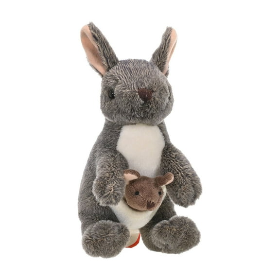 Wild Republic Cuddlekins Mini Kangaroo with Joey Stuffed Animal, 8 Inches