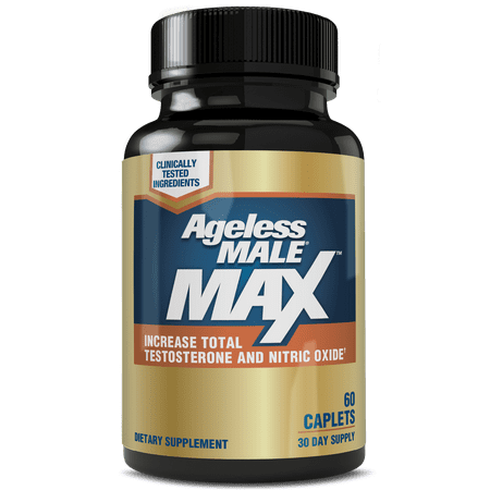 Ageless Male Max Total Testosterone & Nitric Oxide Booster, Capsules, 60