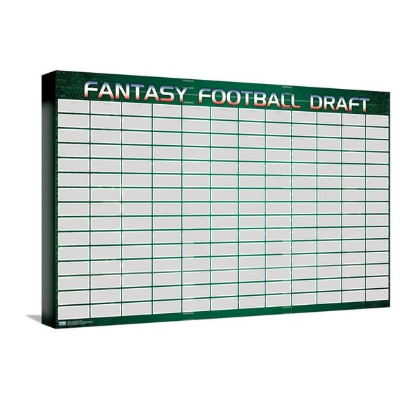 Fantasy Football Draft Canvas Wall Poster, 14.725" x 22.375"