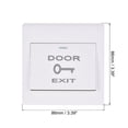 thumbnail image 2 of Uxcell Push to Exit Button Release Switch Door Access Control System PC Panel 86mmx86mm 12V 3A White, 2 of 5