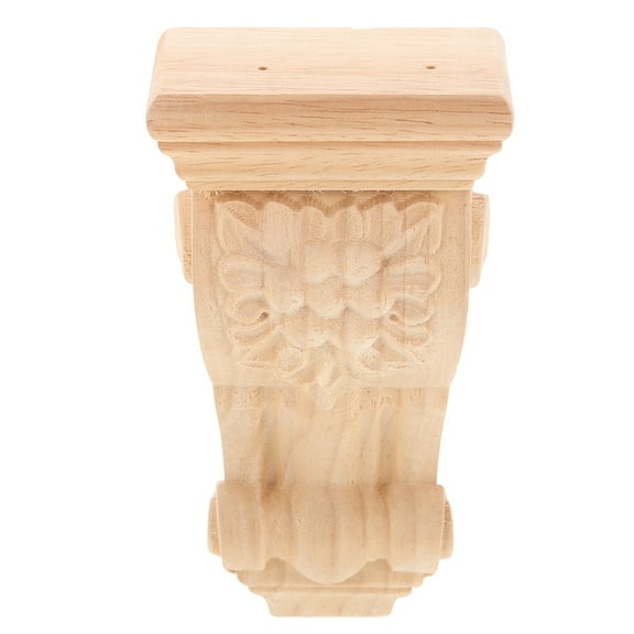 HEMOTON European Style Wood Carving Corbel Unpainted Wall Bracket for Decoration with Lightweight Wood