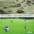 thumbnail image 3 of 4 Pack Octagonal Mole Repellent Solar Powered, Ultrasonic Pest Repeller Outdoor for Lawns & Gardens, Chipmunk, Gopher, Snake Deterrent, Deer Repellent Devices, Weatherproof, Dark Green, 3 of 7