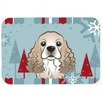 Caroline's Treasures Winter Holiday Cocker Spaniel Glass Cutting Board Large