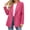 Hot Pink, variant on Women Blazer Jacket Oversized Notched Lapel Double Breasted Long Sleeve Coat Solid Casual Loose Business Work Office Outerwear Gray S