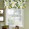 thumbnail image 3 of Lemon Fruit Curtain Valances for Windows, Kitchen Valance Window Treatments Panel 2 Pack, Spring White Flowers Green Leaves Rod Pocket Short Curtains for Bathroom Bedroom 60 x 18 Inch, 3 of 8