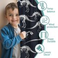 thumbnail image 3 of Blackout Kids Curtains,Black Cartoon Dinosaurs Skeletons Pattern Childrens Insulated Curtains Set Of 2,Bedroom Essentials,Toddler Room Decor 42"x84", 3 of 5