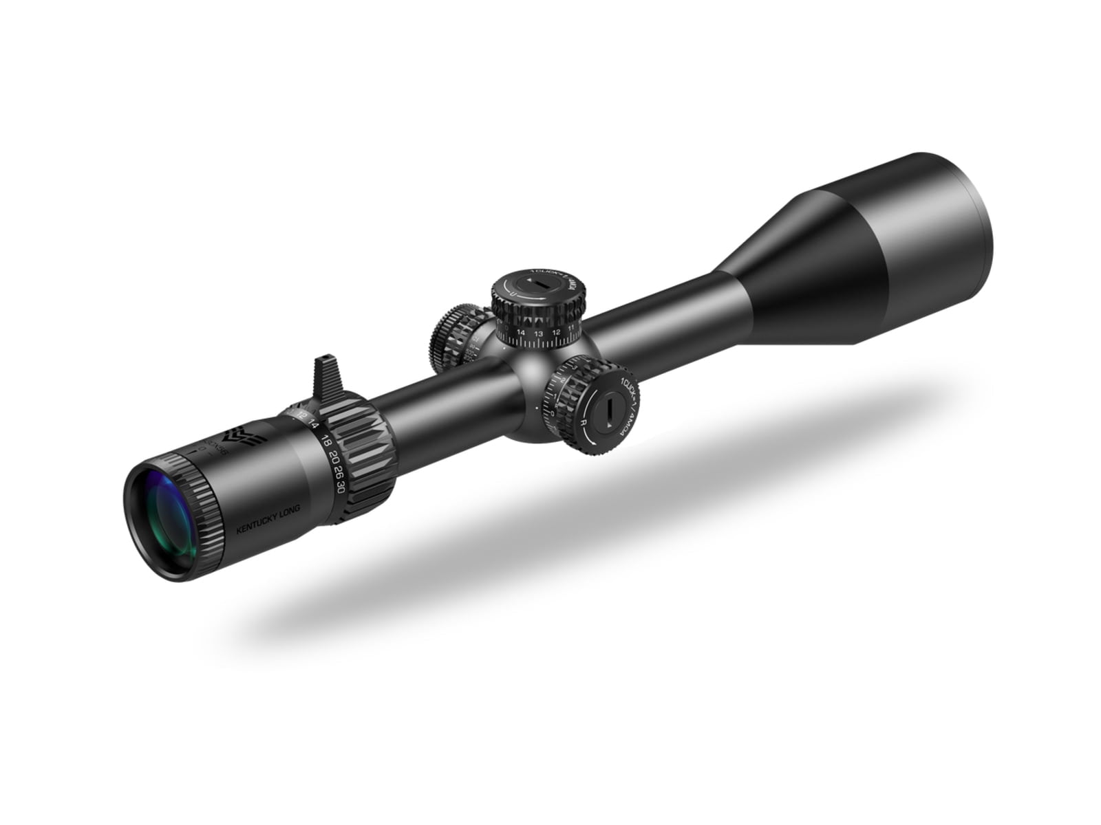 Swampfox Kentucky Long 2-12x44 Rifle Scope, 0.25 MOA, Sharpshooter MOA Reticle, First Focal Plane, Matte Black, 30mm