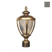 Hampton Large Post Mount Light w Alabaster Glass (Swedish Silver)