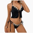 thumbnail image 2 of KPOPLK Women High Waisted Bikini Sets Ruffle, 2 Piece Bathing Suit Tummy Control, Sexy Retro Swimsuits Beachwear(XL,Black), 2 of 9