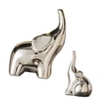 thumbnail image 2 of 2 esculturas de elefante, estatuas de animales, arte moderno, decoraciones de escritorio, elefante Plata, 2 of 9