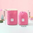 thumbnail image 3 of WIFKLSIIPG Flannelette Cylinder Drawstring Convenient Cosmetic Bag Travel Storage Bag Cosmetic Storage Bag, 3 of 8