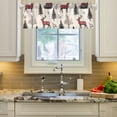 thumbnail image 2 of Yayeee Kitchen Valance Rod Pocket 54" x 18" Living Room Window Curtain, Beige Christmas Plaid, 2 of 6