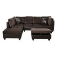 thumbnail image 6 of GCF Furniture LF107A Siano Left Hand Facing Sectional Sofa, Brown - 35 x 103.5 x 74.5 in., 6 of 7