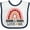 White and Navy, variant on Inktastic Grammy and Grampy Love Me Grandchild Rainbow Girls Baby Bib