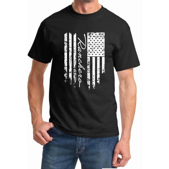 Ford Ranchero Truck Patriotic Flag Design Tshirt NEW