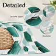 thumbnail image 3 of Turquoise Marble Small Pillow Covers, Gold White Geometric Hexagon Modern Soft Breathable Throw Pillow Cases with Invisible Zipper, Decorative Pillowcase Pillows Protectors for Sofa Bed Chair 12"x20", 3 of 9