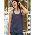 thumbnail image 2 of Love You Mom Red Lineart Racerback Tank Women -Image by Shutterstock, Female XX-Large, 2 of 4