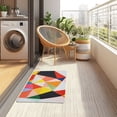 thumbnail image 4 of Yayeee Doormat for Indoor Entrance 32" x 20" Non Slippery Floor Rug, Purple Triangles, 4 of 8
