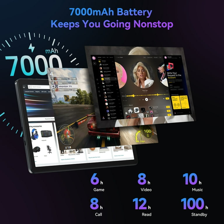 11 inch Android 15 Tablet, MTK8786 Octa-Core, 128GB Storage, 16GB