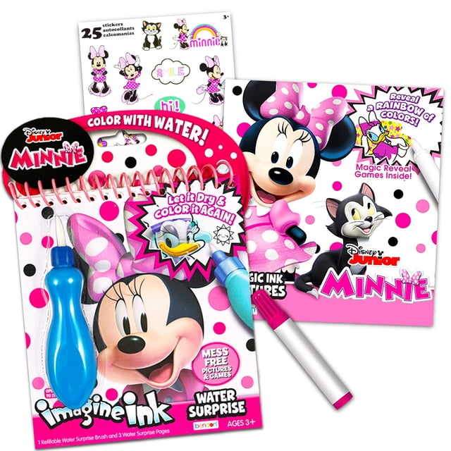 Set de actividades para colorear de Disney Minnie Mouse con pintura y pegatinas