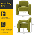 thumbnail image 2 of SEYNAR Chaise d'Appoint en Velours de Style Mi-Siècle pour Salon, Adulte (Vert), 2 of 5