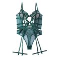 thumbnail image 2 of Gibobby Sujetador De Encaje Para Mujer Conjunto de Liguero con Sujetador de Encaje, Lencería Elegante y Exquisita para Mujer para Noche de Bodas, Luna de Miel y Más(Verde, M), 2 of 5