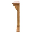 thumbnail image 3 of 55 Inch Wall Mount Wood Mantel Shelf, Intricate Molded Design Natural Brown- Saltoro Sherpi, 3 of 5