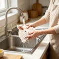 thumbnail image 4 of Bunny -Shaped Chenilles Hand Towel Cute Cartoons Bunny Fuzzy Fuzzy Ball Hand Towel Absorbent Decorative Fuzzy Ball Hanging Towel For Bathroom And Kitchen, 4 of 6