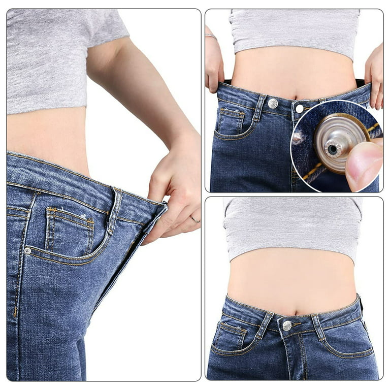  Healifty 4pcs Waist Button Adjustable Jean Button Jeans Button  Pants Extender Button Jean Buttons for Loose Jeans Button Pin Metal Snaps  Waist Adjusting Buckle Alloy Waist Ornaments Tight : Arts, Crafts