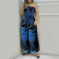 thumbnail image 2 of Baggy Jumpsuits for Women Strapless Tube Top Romper off the Shoulder Casual Jumpsuit Boho Floral Print Wide Leg Jumpsuit My orders, 2 of 6