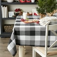 thumbnail image 3 of Black Tri Color Check Tablecloth 60x120", 3 of 3