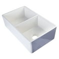 thumbnail image 6 of ALFI brand AB539-W White 32" Decorative Lip Apron Double Bowl Fireclay Farmhouse Kitchen Sink, 6 of 10