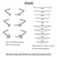 thumbnail image 3 of QQTDFG 16Pcs/Set 20g Surgical Steel Nose Stud with Nose Chain 2-3mm CZ Nostril Piercing-Nose Screw Shape, 3 of 8