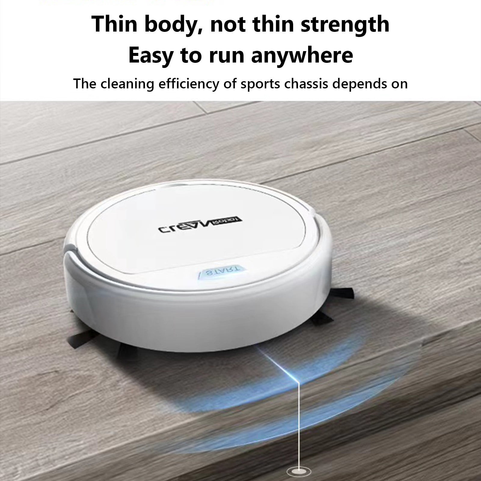 Vikakiooze Robot Vacuum And Mop Combo, 3 In 1 Robotic Vacuum Cleaner With Dustbin/Brush, Blocked By Hair, Ideal For Hard Floor/Pet